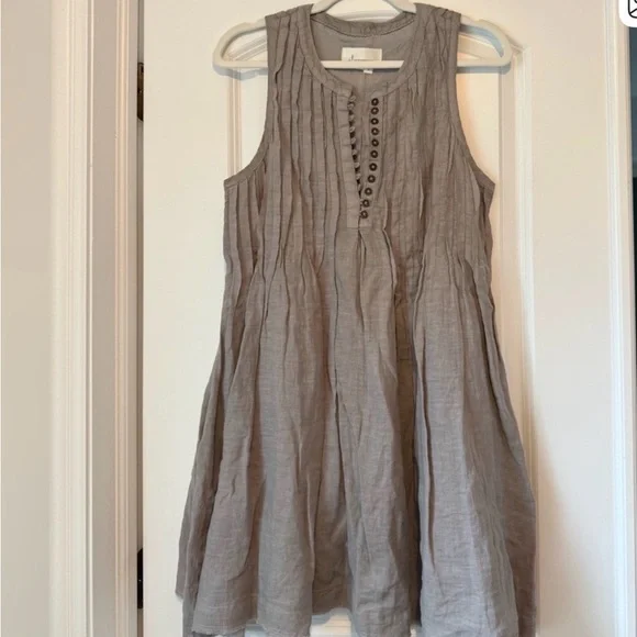 Anthropologie Sleeveless Gray Midi Dress - Picture 5 of 5